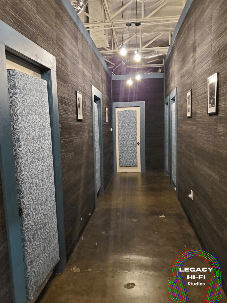 Hallway to rehearsal and studio rooms